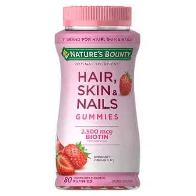 Natures bounty hair skin and nails gummies 2500mcg biotin