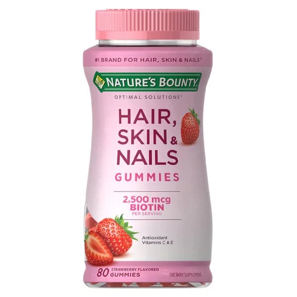 Natures bounty hair skin and nails gummies 2500mcg biotin