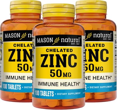 Mason Natural Chelated Zinc 50mg 100 tablets