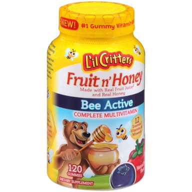 L'IL CRITTERS FRUIT 'N' HONEY COMPLETE MULTIVITAMINS X 120 GUMMIES