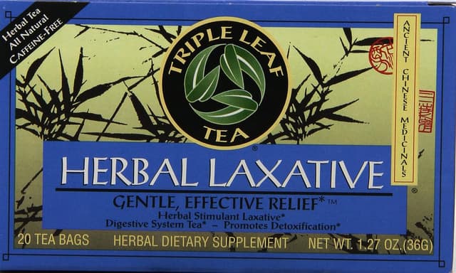 TRIPLE LEAF HERBAL LAXATIVE 20 TEA BAGS