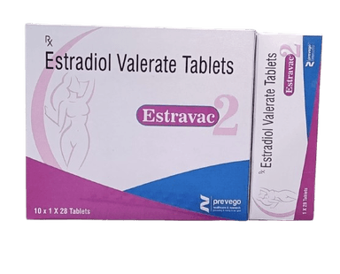 Estravac 2mg Estradiol valerate 28 tablets pack