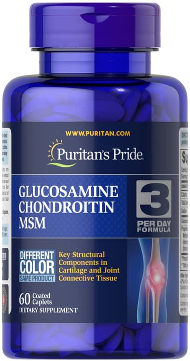 PURITANS PRIDE GLUCOSAMINE CHONDROITIN MSM DS BY60