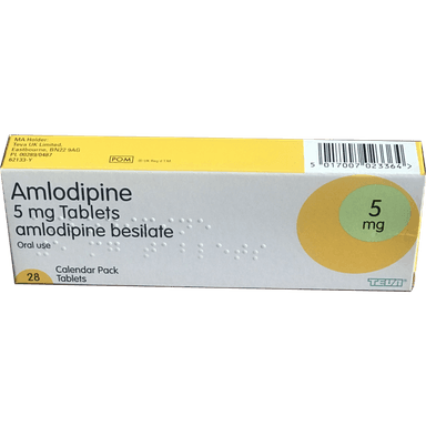 TEVA AMLODIPINE 5MG X 28 TABS