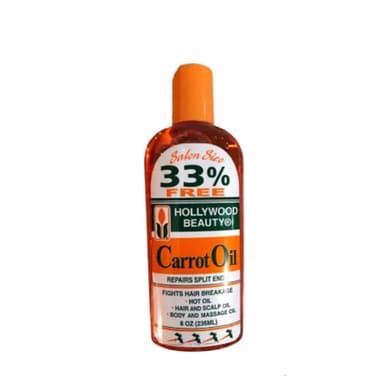 HOLLYWOOD BEAUTY CARROT OIL FOR HAIR SCALP & MASSAGE OIL 236ML