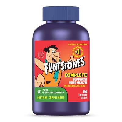 FLINTSTONES COMPLETE WITH VITAMIN D & CALCIUM X 180 CHEWABLE TABS
