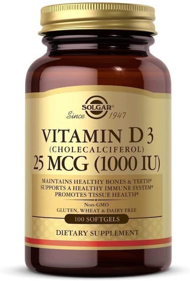 SOLGAR VITAMIN D3 1,000 IU X 100 SOFTGELS