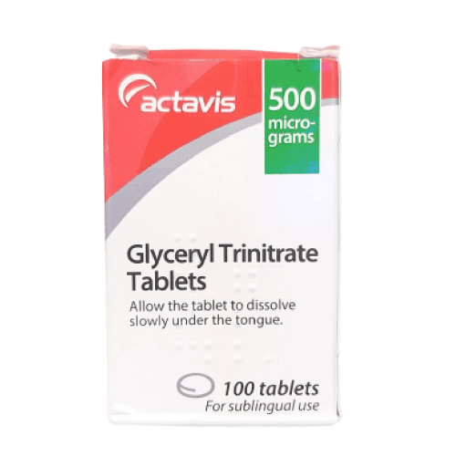 Glyceryl trinitrate tablets 500mcg 100tablets