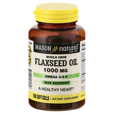 MASON FLAX SEED OIL 1000MG X 100 SOFTGELS