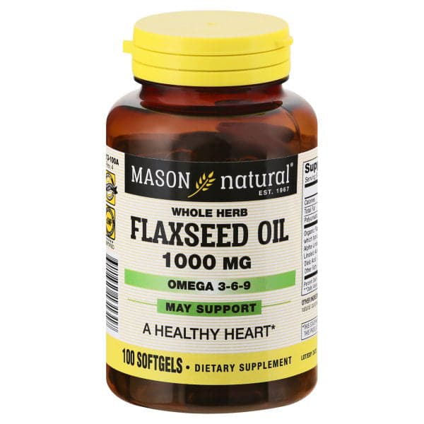 MASON FLAX SEED OIL 1000MG X 100 SOFTGELS