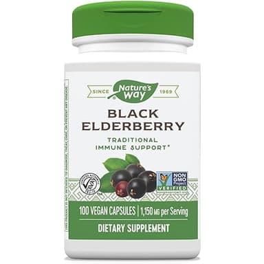 NATURE'S WAY BLACK ELDERBERRY 1150MG X 100 VEG CAPS