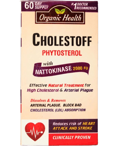 Organic health Cholestoff phytosterol with Nattokinase 2000fu 60 tablets