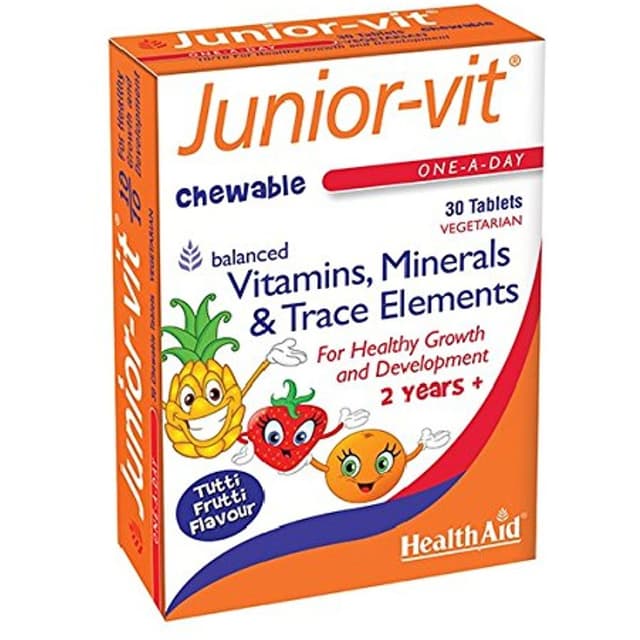 HEALTH AID JUNIOR-VIT CHEWABLE 2 YRS+ X30 TABS