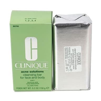 CLINIQUE ACNE SOLUTION CLEANSING BAR FOR FACE AND BODY 150G