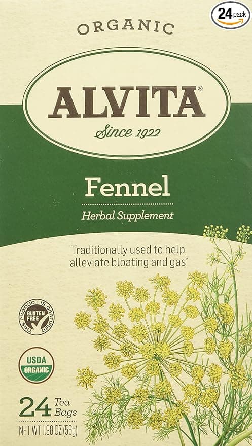 ALVITA ORGANIC FENNEL TEA X 24 TEA BAGS