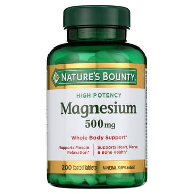 Nature's bounty high potency Magnesium 500mg 200 tablets