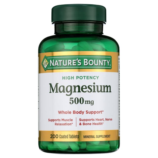 Nature's bounty high potency Magnesium 500mg 200 tablets