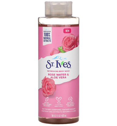 ST. IVES BODY WASH(ROSE WATER&ALOE) 473ML