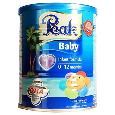 PEAK BABY STEP 1 INFANT FORMULA 0-12 MONTHS TIN 400G
