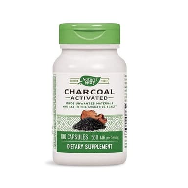 NATURE'S WAY ACTIVATED CHARCOAL 560MG X 100 CAPS