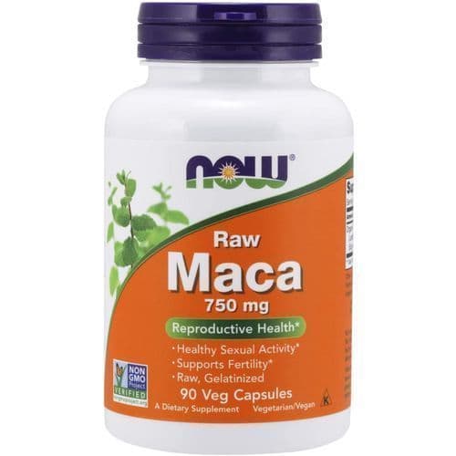 NOW FOODS RAW MACA 750MG BY 90