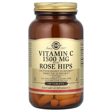 SOLGAR VITAMIN C 1500MG WITH ROSE HIPS X 90 TABS