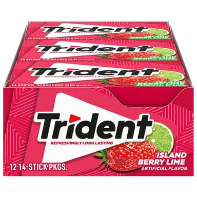 TRIDENT ISLAND BERRY LIME SUGAR FREE GUM