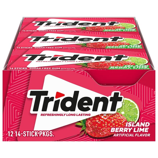 TRIDENT ISLAND BERRY LIME SUGAR FREE GUM
