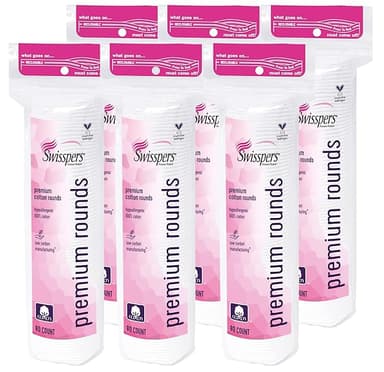 SWIPPERS PREMIUM HYPOALLERGENIC COTTON ROUNDS X 80 PIECES