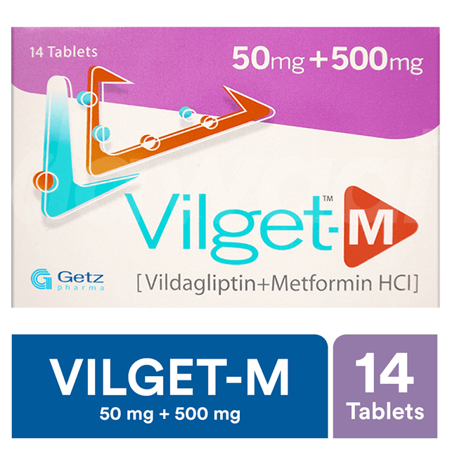 VILGET-M 50/500MG X 14 TABS