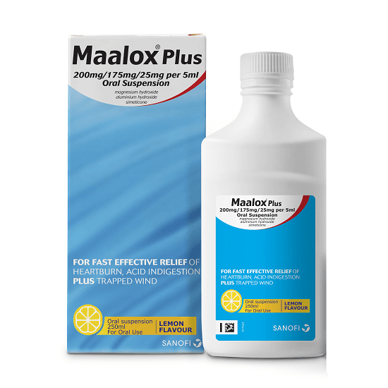 MAALOX PLUS SUSPENSION 250ML