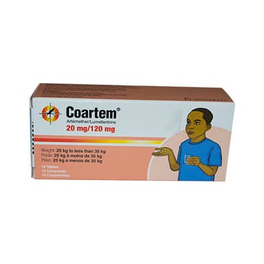 COARTEM 20MG/120MG X 18 TABS