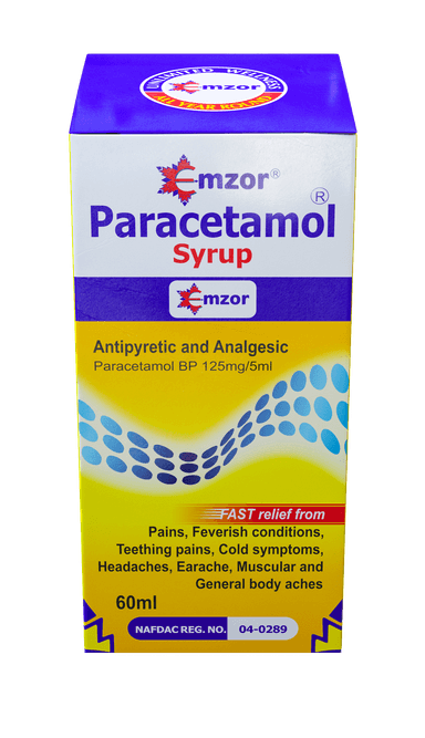 EMZOR PARACETAMOL SYRUP 125MG/5ML