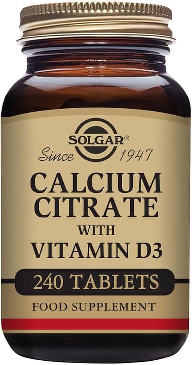 SOLGAR CALCIUM CITRATE WITH VITAMIN D3 X 240 TABS