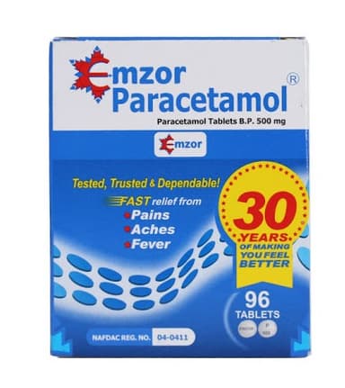 PARACETAMOL TAB EMZOR(BLISTER,EACH)