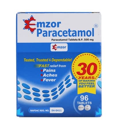 PARACETAMOL TAB EMZOR(BLISTER,EACH)