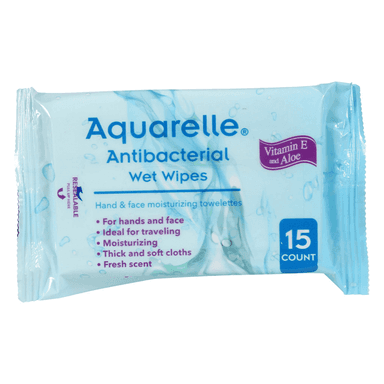 AQUARELLE ANTIBACTERIAL WIPES X 15