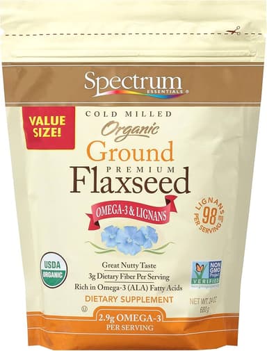 SPECTRUM ORGANIC GROUND FLAXSEED 680G