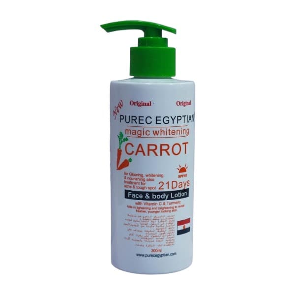 Purec Egyptian Magic Whitening carrot face and body lotion 300ml