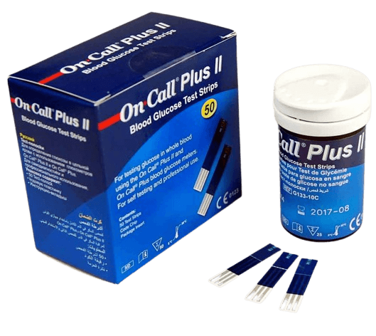 On call plus II blood glucose test strips