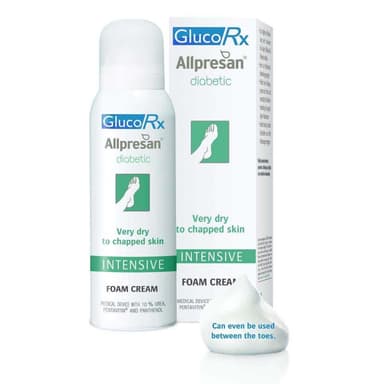 GLUCORX ALLPRESAN DIABETIC FOOT FOAM CREAM 125ML