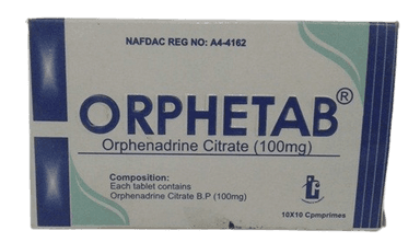 ORPHETAB 100MG X 100 TABS