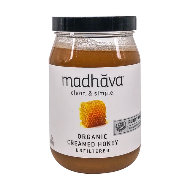 MADHAVA ORGANIC AMBER HONEY - 22OZ