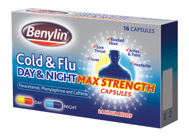BENYLIN COLD & FLU DAY & NIGHT X16 CAPSULES(PACK)