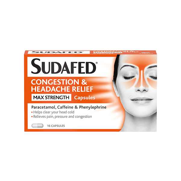 Sudafed congestion and headache relief day and night 16 capsules pack