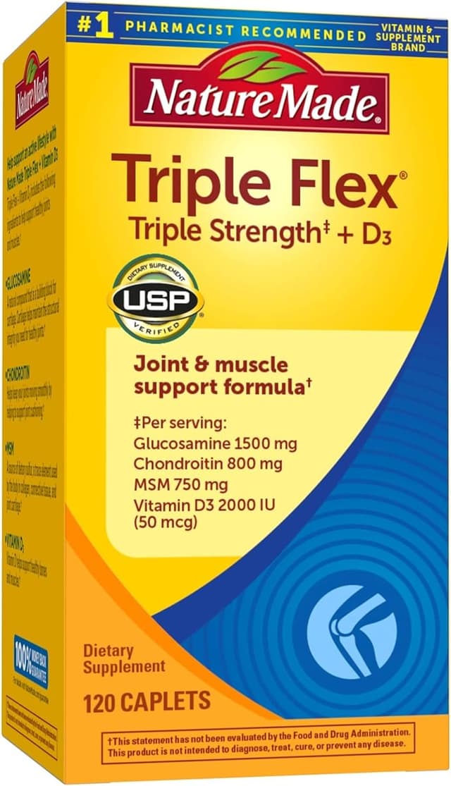 NATURE MADE TRIPLE FLEX + VITAMIN D3 X 120 CAPLETS