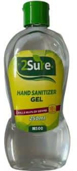 2 SURE HAND SANITIZER GEL 250ML