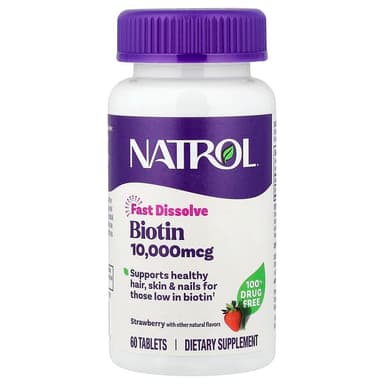 NATROL BIOTIN FAST DISSOLVE 10000 MCG X 60 TABS