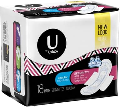 KOTEX ULTRA THIN PADS WITH WINGS REGULAR X 18 COUNTS