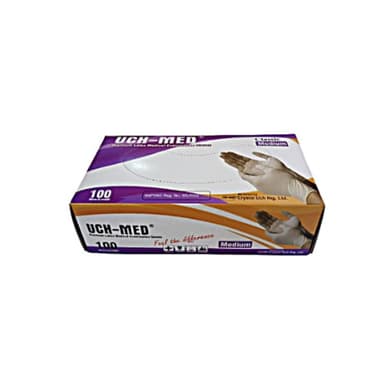 UCH-MED LATEX EXAMINATION GLOVES "M"